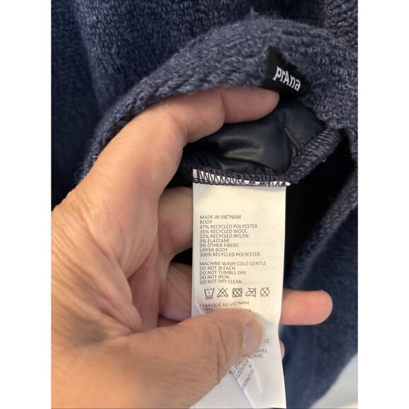 prAna IncrediWool Overshirt Men's Medium Stormy Night Heather Slim NWT MSRP $175 - Picture 10 of 12